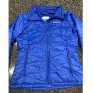 Womens Royal Blue Puffer Coat Columbia Large L Exc Cond.